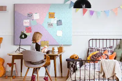 Korková nástěnka s pastelovým vzorem