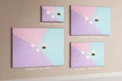 Korková nástěnka s pastelovým vzorem