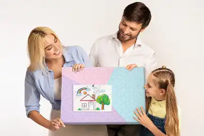 Korková nástěnka s pastelovým vzorem