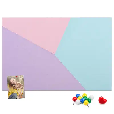 Korková nástěnka s pastelovým vzorem