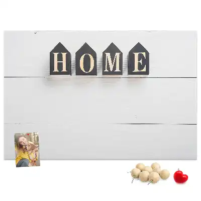 Dekorativní korková nástěnka s nápisem Home
