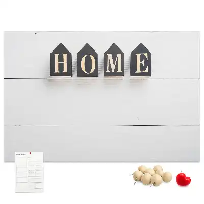 Dekorativní korková nástěnka s nápisem Home