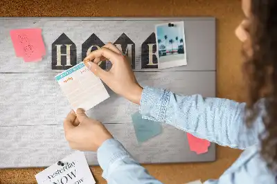 Dekorativní korková nástěnka s nápisem Home