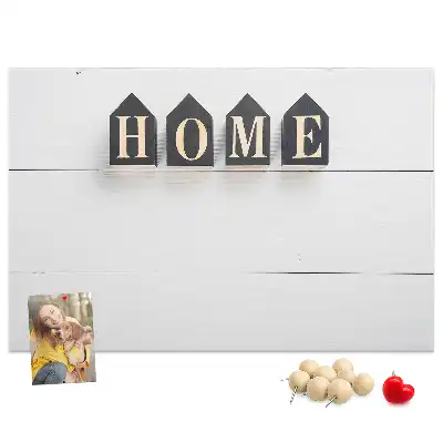 Dekorativní korková nástěnka s nápisem Home