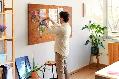Nástěnka do dětského pokoje Mapa světa s vlajkami