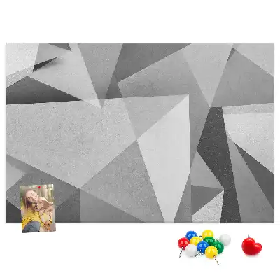 Korková nástěnka s motivem 3D abstrakce