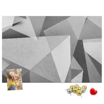 Korková nástěnka s motivem 3D abstrakce