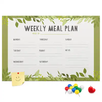 Nástěnka do dětského pokoje Týdenní menu