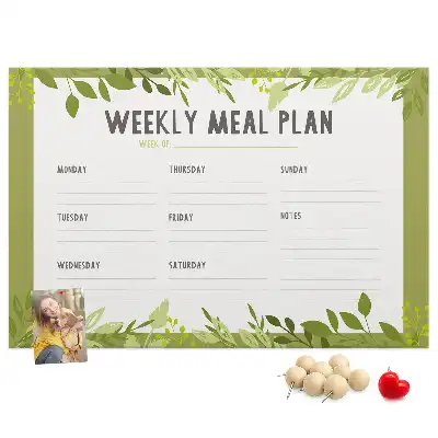 Nástěnka do dětského pokoje Týdenní menu
