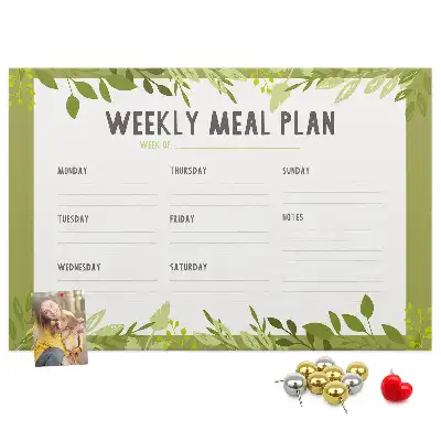 Nástěnka do dětského pokoje Týdenní menu