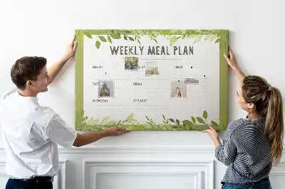 Nástěnka do dětského pokoje Týdenní menu