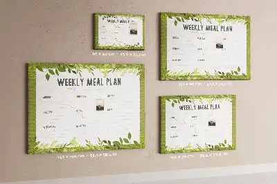 Nástěnka do dětského pokoje Týdenní menu