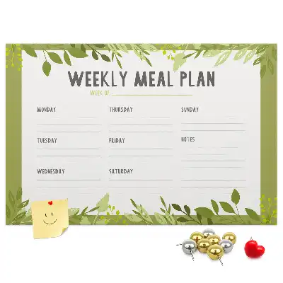 Nástěnka do dětského pokoje Týdenní menu