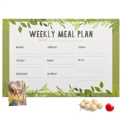 Nástěnka do dětského pokoje Týdenní menu