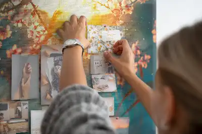 Nástěnka korková Jarní květiny