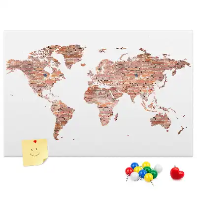 Nástěnka korková Stará cihlová mapa