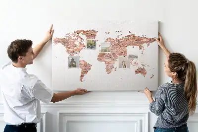 Nástěnka korková Stará cihlová mapa