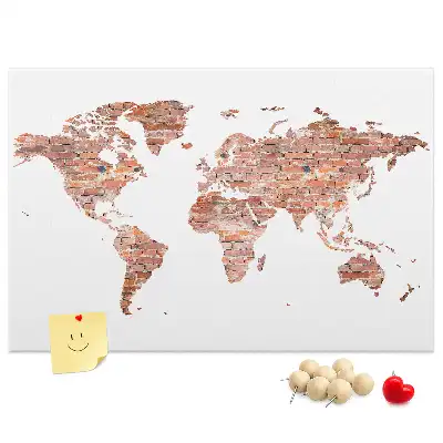 Nástěnka korková Stará cihlová mapa