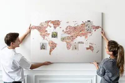 Korková nástěnka Stará mapa z cihel