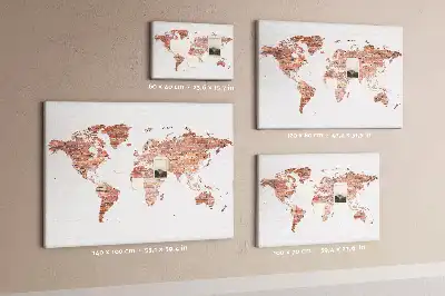 Korková nástěnka Stará mapa z cihel