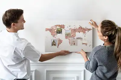 Nástěnka korková Stará cihlová mapa