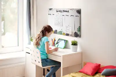 Nástěnka korková Tropický týdenní plánovač