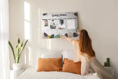 Nástěnka korková Tropický týdenní plánovač