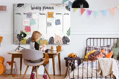 Nástěnka korková Tropický týdenní plánovač