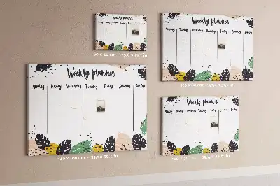 Nástěnka korková Tropický týdenní plánovač