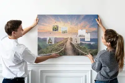 Korková nástěnka Výhled na hory a údolí