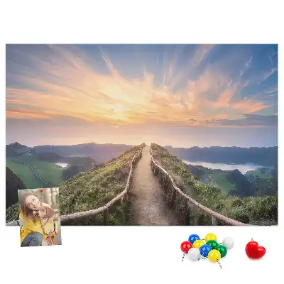 Korková nástěnka Výhled na hory a údolí