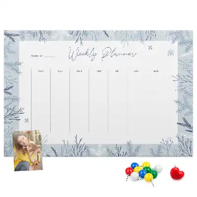 Nástěnka do dětského pokoje Zimní týdenní plánovač