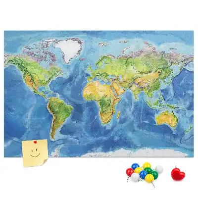 Korková tabule Mapa světa
