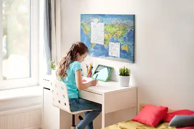 Korková tabule Mapa světa