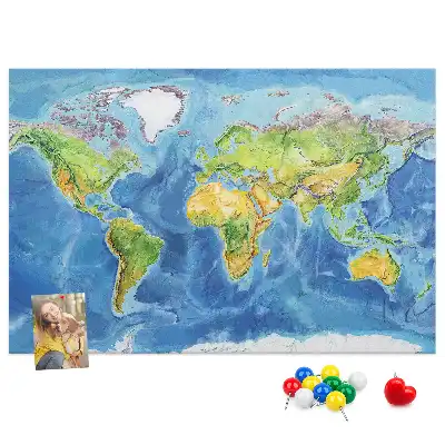Korková tabule Mapa světa