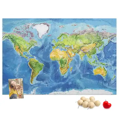 Korková tabule Mapa světa