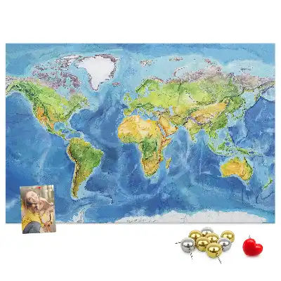 Korková tabule Mapa světa
