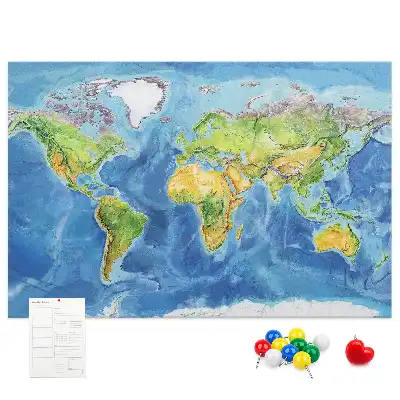 Korková tabule Mapa světa