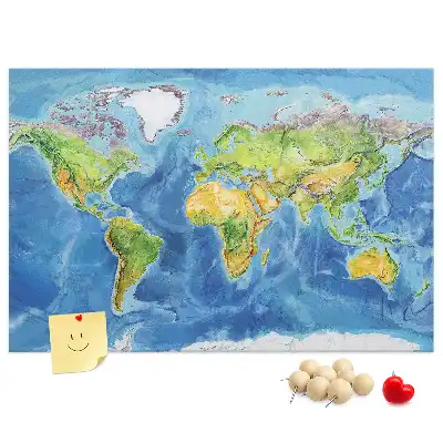 Korková tabule Mapa světa