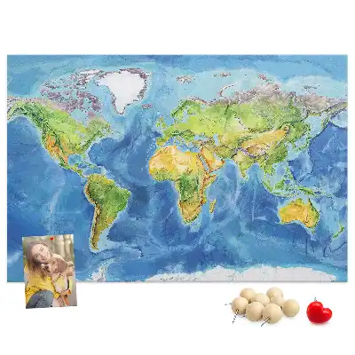 Korková tabule Mapa světa
