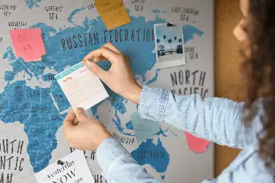 Nástěnka do dětského pokoje Modrá mapa světa