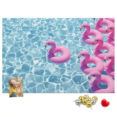 Nástěnka korková Pampelišky a plameňáci