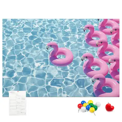 Nástěnka korková Pampelišky a plameňáci