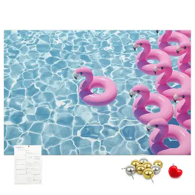 Nástěnka korková Pampelišky a plameňáci