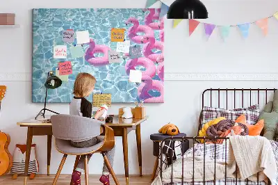 Nástěnka korková Pampelišky a plameňáci