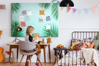 Korková nástěnka Deštný prales s botanickým motivem