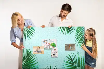 Korková nástěnka Deštný prales s botanickým motivem