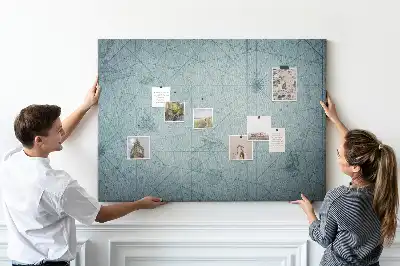 Nástěnka do dětského pokoje Starožitná mapa
