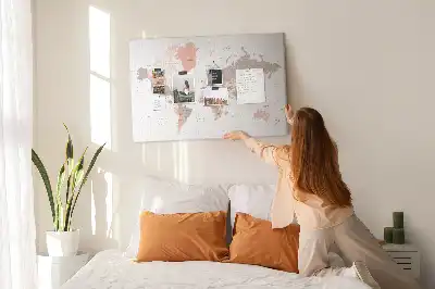 Korková nástěnka Detailní mapa světa