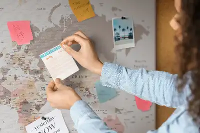 Nástěnka korková Podrobná mapa světa